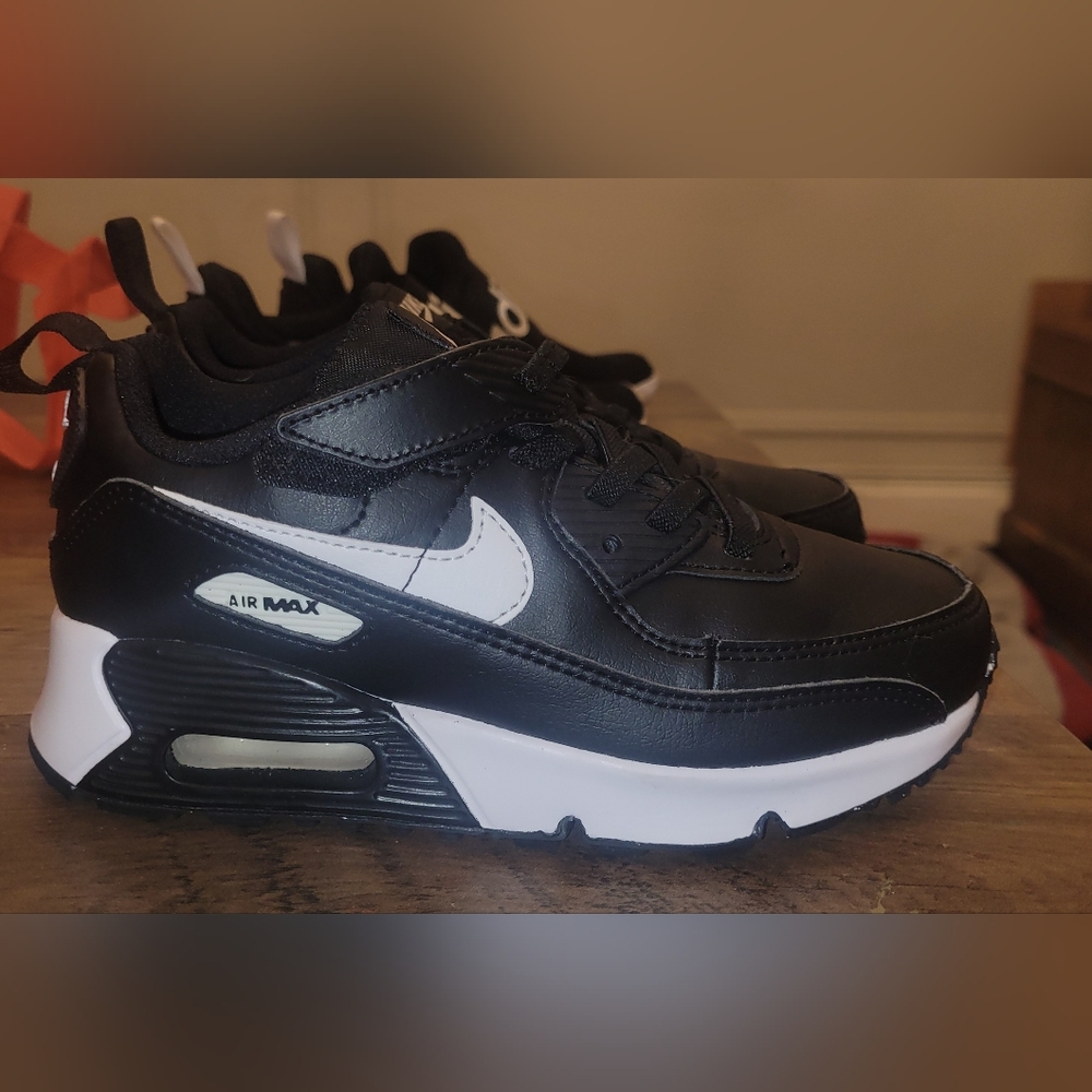 Nike Kids Black and White Air Max Style Sneakers
